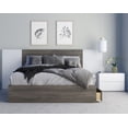 thumbnail image 1 of Nexera Ensemble de Chambre 4 Pcs avec Cadre de Lit, Gris, Grand, 1 of 8