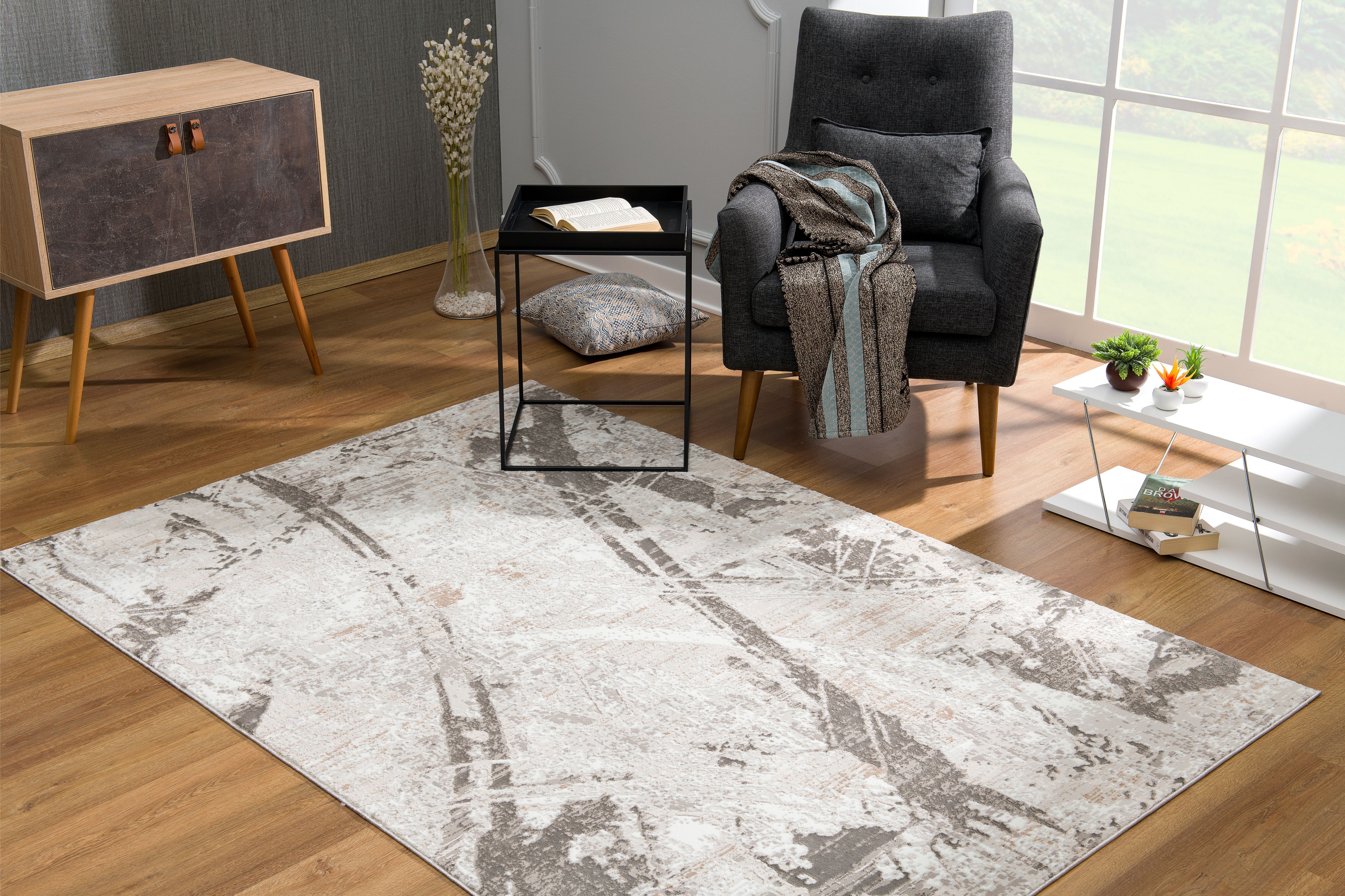 Rug Branch Cascade Modern Area Rug Abstract MOD1104GY811 Walmart Canada