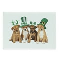 thumbnail image 1 of Clover Cutting Board, Dog Lover Themed Photo with Puppies with Irish Hats, Decorative Tempered Glass Cutting and Serving Board, in 3 Sizes, by Ambesonne, 1 of 2