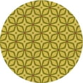 thumbnail image 1 of Ahgly Company Indoor Round Patterned Dark Yellow Green Area Rugs, 6' Round, 1 of 6