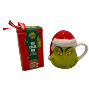 Grinch Hot Cocoa Mix and Mug Set, Tea Cup Holiday Gift