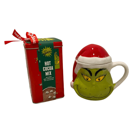 Grinch Hot Cocoa Mix and Mug Set, Tea Cup Holiday Gift