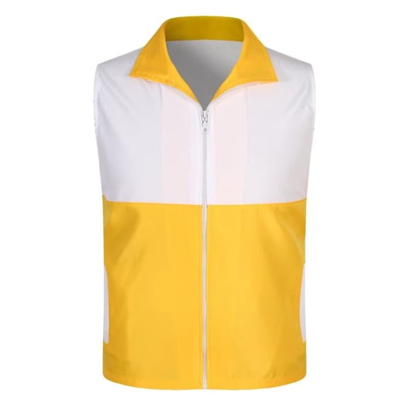 hoksml Women's Hiking Fishing Vest Jacket - Stand Collar Zipper Front Color Block Breathable Lightweight Outdoor Sleeveless Top