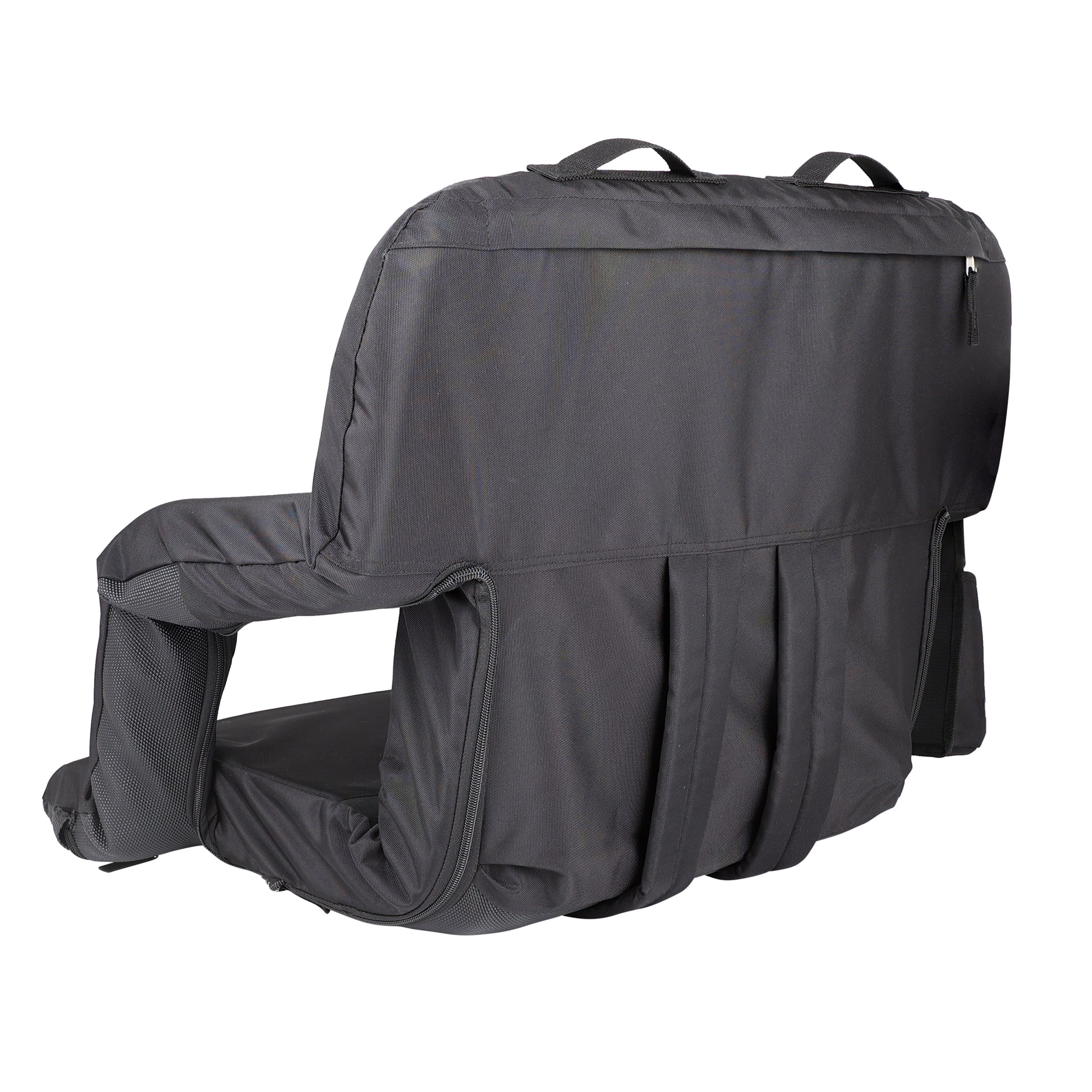 Cascade Mountain Tech 22" Wide Reclining Stadium Seat - with Pocket - Black