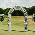 thumbnail image 6 of QISHENSHUI Heavy Duty Garden Metal Arbor Frame – Ultra-Sturdy Arch Backdrop Stand Designed for Captivating Wedding & Party Stage Decor, 6 of 7