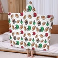 thumbnail image 5 of Football Helmets and Balls Pattern Hooded Bath Towel，60"x35" for Ages 3 To 12 Kids, Quick Dry Lightweight Soft Microfiber Hood Beach Towel Cover Up for Kids, 5 of 7