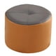 thumbnail image 1 of Taburete pequeño redondo relleno estable y cómodo taburete mueble reposapiés para Gris y naranja, 1 of 9