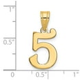 thumbnail image 4 of Auriga Fine Jewelry 14K Yellow Gold Polished Number 5 Pendant for Women (L-16.95 mm,W-11.36 mm), 4 of 4