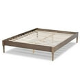thumbnail image 3 of Baxton Studio Colette Mid-Century Wood Platform Queen Bed in Weathered Gray, 3 of 9