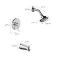 thumbnail image 5 of Design House 594051 Eastport II Contemporary Bath and Shower Trim with Single-Function Shower Head, Single-Handle Faucet, Escutcheon and Valve for Bathroom, Polished Chrome, 5 of 14