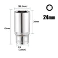 thumbnail image 1 of MYG 1PC 3/8inch Deep Socket Adapter Hex Socket Wrench Heads Ratchet Tool 8-24mm, 1 of 9