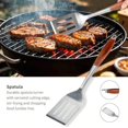 thumbnail image 4 of Heavy-Duty Grilling Accessories Rose Wooden BBQ Grilling Tools SetOutdoor Grill Set With Spatula Fork Brush And Tongs Essential Accessories For Barbecue And Grill. Ideal Gift For Men, 4 of 7