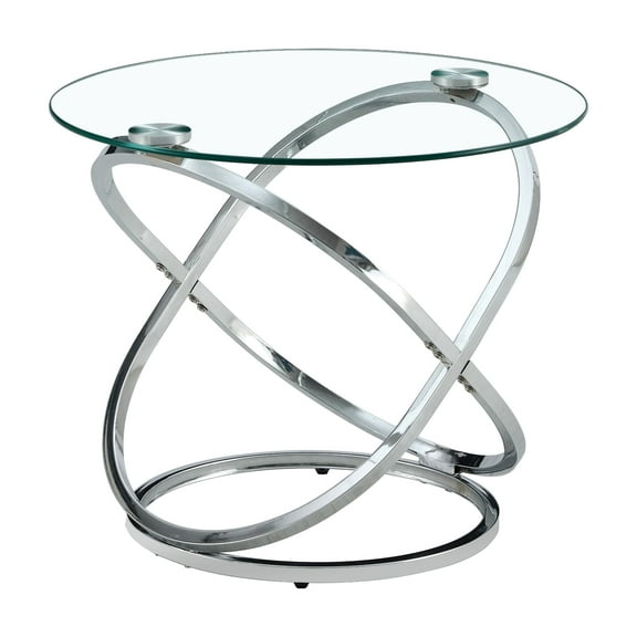 MIFI Modern Glass Coffee Table , Small Round Coffee table with storage Modern Dining Table