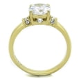 thumbnail image 2 of IP Gold(Ion Plating) Stainless Steel Ring with AAA Grade CZ in Clear for Women Clear Stone Color Style TK1877 Size 5, 2 of 3