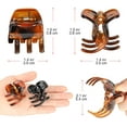 thumbnail image 5 of 6 Pieces Hair Claw Clips, Medium Size Hair Claws 1.3 Inch Hair Jaw Clip for Women Girls Thick or Medium Hair, 5 of 5