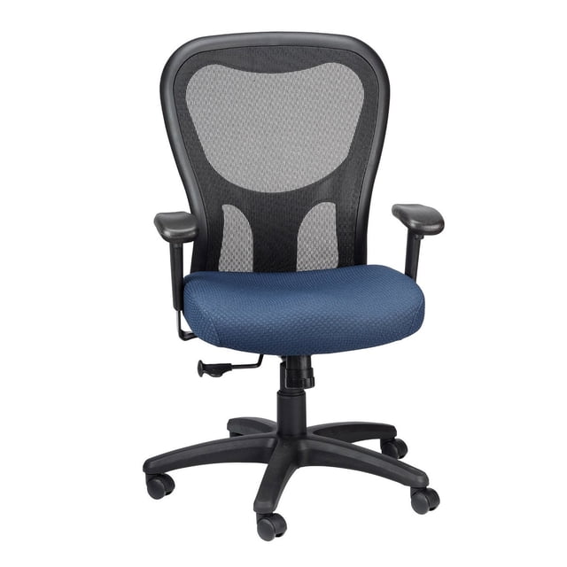 Tempur-Pedic Chaise de Bureau Pivotante en Maille avec Couche de Gel Rafraîchissant Bleu Marine