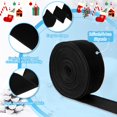 thumbnail image 2 of Cinta decorativa Yungyan de terciopelo negro, 6,4 cm x 55 m, impermeable, 2 of 6