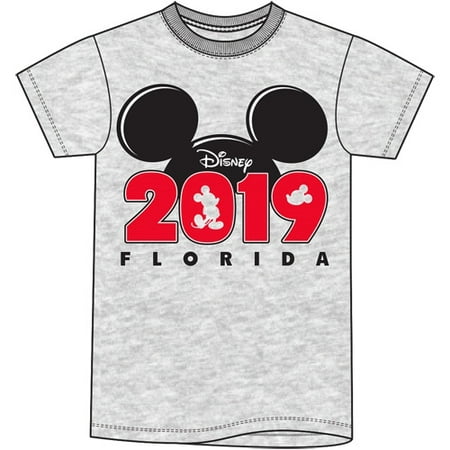 Disney Adult Unisex 2019 Dated Mickey Silo (FL Namedrop) X-Large Gray