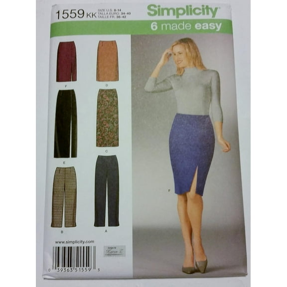 Simplicity Misses' Size 8-14 Skirts & Pants Pattern, 1 Each