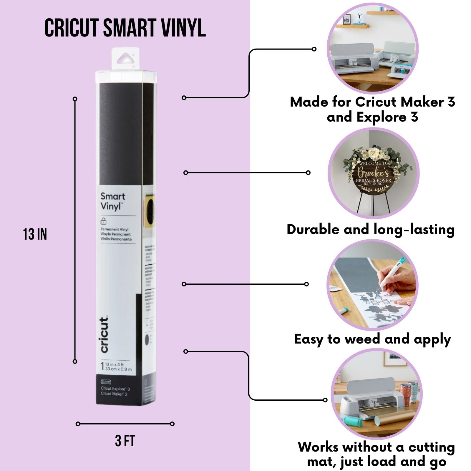 【新品】Cricut Maker® + Bundleセット Cricut Maker 3 Machine with 12ft and 3ft Smart Vinyl Rolls