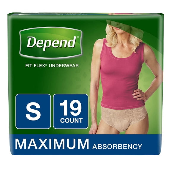 Depend Fit-Flex Underwear for Women Small Maximum Absorbency