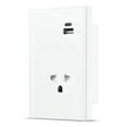 thumbnail image 1 of Smart socket,Switch App Outlet Wire Required Wall Switch Required 1 Way Wifi Wall Usb Outlet Socket Wall Required 2 Way Switch With Wall Required With Type-c Usb App Voice Tempered Panel, 1 of 6