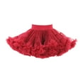 thumbnail image 1 of Falda tutú para niñas Ropa de baile para niños Vestido de princesa Falda de malla Faldas de baile Rojo M, 1 of 7