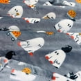 thumbnail image 4 of Serafina Home Oversized Halloween Throw Blanket: Baby Ghost Party on Grey Background Design on Soft Velvet Fleece Throw Blanket 50" x 70", 4 of 7