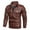 Brown, variant on Tiweut Mens Leather Jackets Mens Long Sleeve Lapel Zipper Sports Textured Retro Slim Fit Coat Regular Blouses Black,L