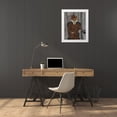 thumbnail image 3 of Fab Funky 15x18 White Modern Wood Framed Museum Art Print Titled - Fox 1930s Gentleman, 3 of 4