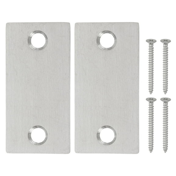 Deadbolt Strike Plate, Adjustable Door Strike Plate with Screws Silver