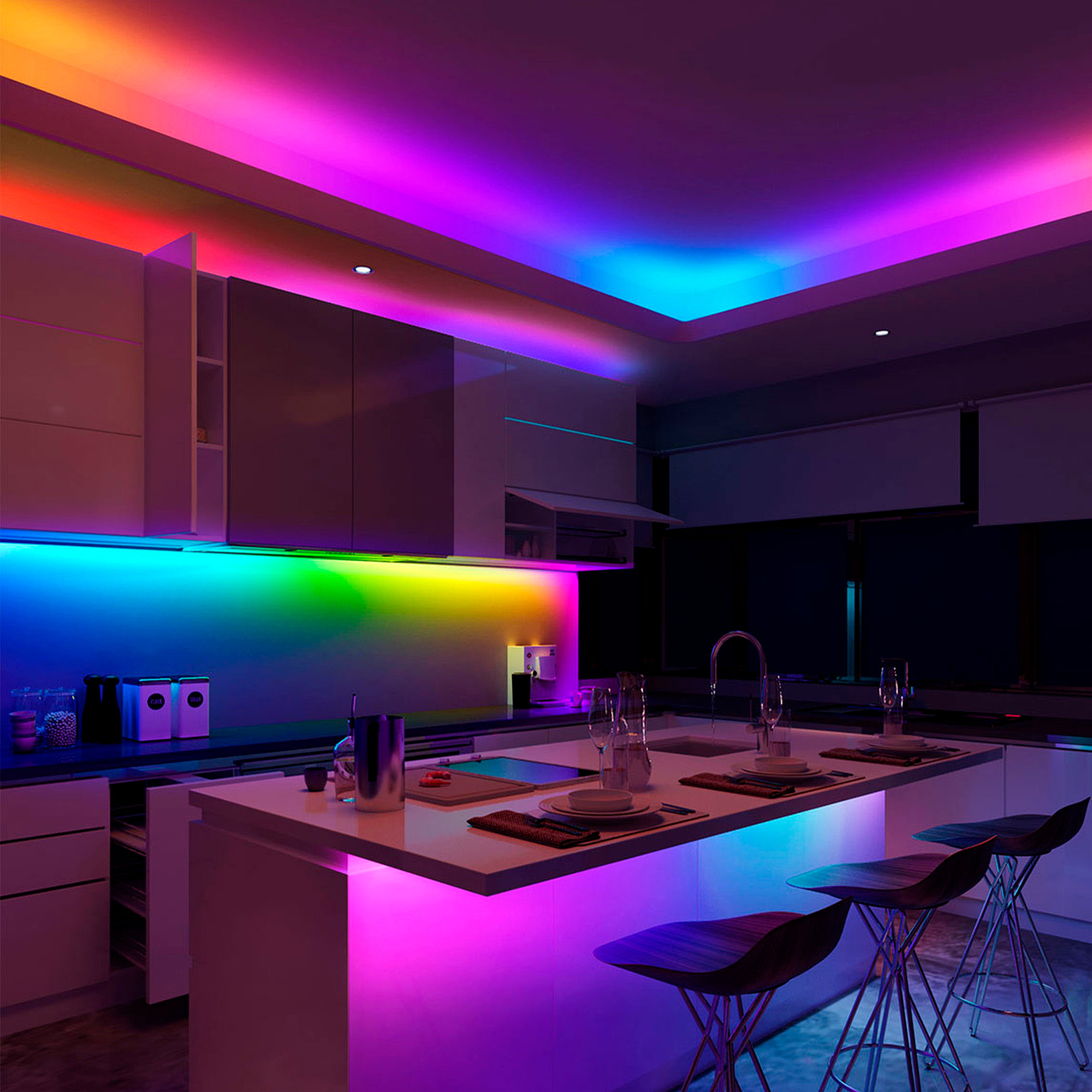 DAYBETTER 16.4 ft LED Neon Rope Lights, Music Sync, Remote & App Control photo 3