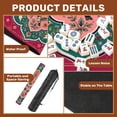 thumbnail image 2 of Mahjong Mat 31.5" x 31.5" Floral Bird Pink Green Non-Slip Noise Reduction Mahjong Tiles Table Cover for Dominoes Poker Card Board and Tile Games, 2 of 8