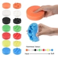 thumbnail image 3 of Kit de pulido de taladro de espuma de 3" 2 piezas planas 2 piezas de esponja ondulada naranja 1 pieza de almohadilla de lana 1 pieza de almohadilla de respaldo adaptador de taladro M10, 3 of 7