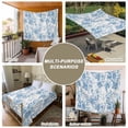 thumbnail image 6 of Navy Blue Flowers Large Tapestry for Bedroom Wall Hanging Tapestry, Watercolor Summer Botanical Floral Ceiling Backdrop Tapestries Poster Blanket Wall Decor for Teens Room Living Room Dorm 100" x 59", 6 of 8