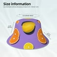 thumbnail image 6 of Kll Yellow Lemon And Orange Bucket Hat For Women Men Packable Travel Beach Sun Hat Outdoor Rave Accessories Reflective Fisherman Cap, 6 of 9