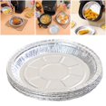 thumbnail image 1 of Paquete de 50 bandejas ovaladas de papel de aluminio para pasteles de 6 a 9 pulgadas, extra resistentes y duraderas, ideales para ventas de pasteles, 8 pulgadas Soledad Bandeja de papel de aluminio, 1 of 10