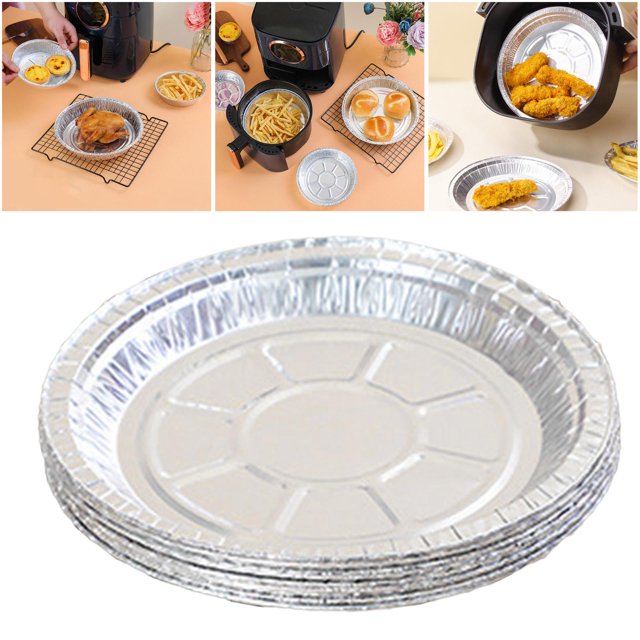 Paquete de 50 bandejas ovaladas de papel de aluminio para pasteles de 6 a 9 pulgadas, extra resistentes y duraderas, ideales para ventas de pasteles, 8 pulgadas Soledad Bandeja de papel de aluminio