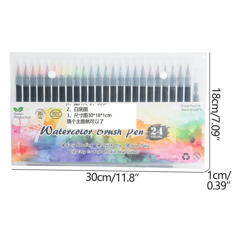 Dengmore Acrylic Paint Marker Pens Double Headed Line Pen Color Marker Soft Head Watercolor Pen Art Supplies Children's Gift Painting Set 3ml, Size