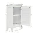 thumbnail image 3 of Gymax Corner Storage Cabinet Free Standing Bathroom Cabinet w/ Shutter Door, 3 of 10