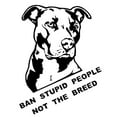 thumbnail image 2 of SPRING PARK Ban Stupid People Not Breed Pitbull Auto Car Styling Sticker Body Window Decal, 2 of 5