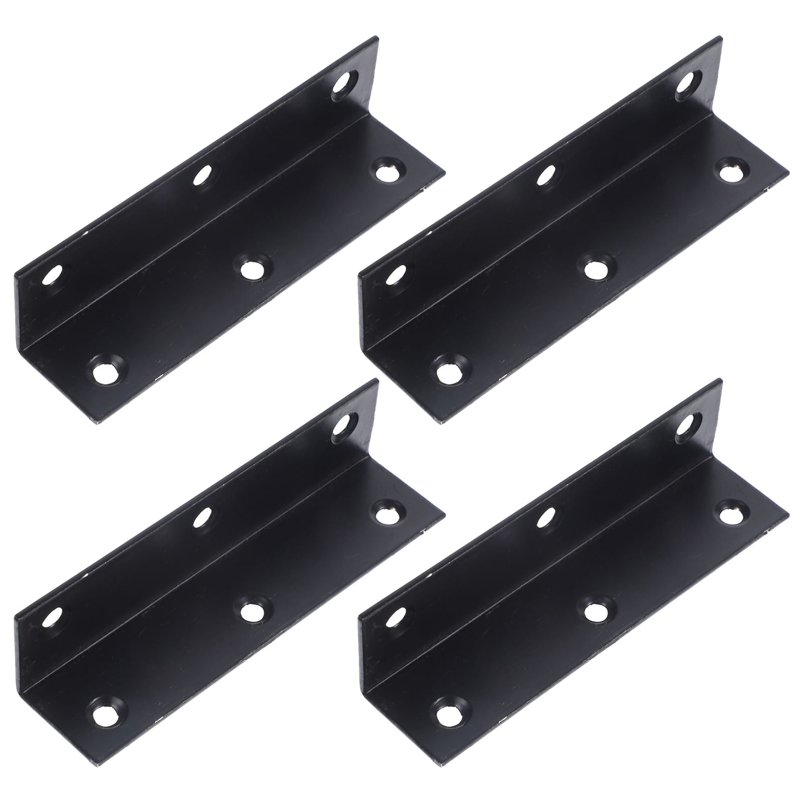 WHAMVOX 4-Pack Heavy Duty L-Shaped Angle Iron Shelf Brackets, Strong Right Angle Support Hardware for Wood Shelving