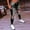 Black, variant on BOOMILK Ripped Jeans for Women Plus Size Solid Color Low Waisted Ankle Length Taper Denim Pants Grey