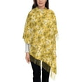 thumbnail image 4 of Cauagu Flower Print Women Wrap Shawl tassels Scarves Retro Scarf 77.6"X28.3", 4 of 8
