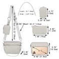 thumbnail image 6 of UTO Small Crossbody Bag for Women Nylon 3 in 1 Fashion Multipurpose Handbags Shoulder with Coin Pouch(Grey Silver Chain), 6 of 8
