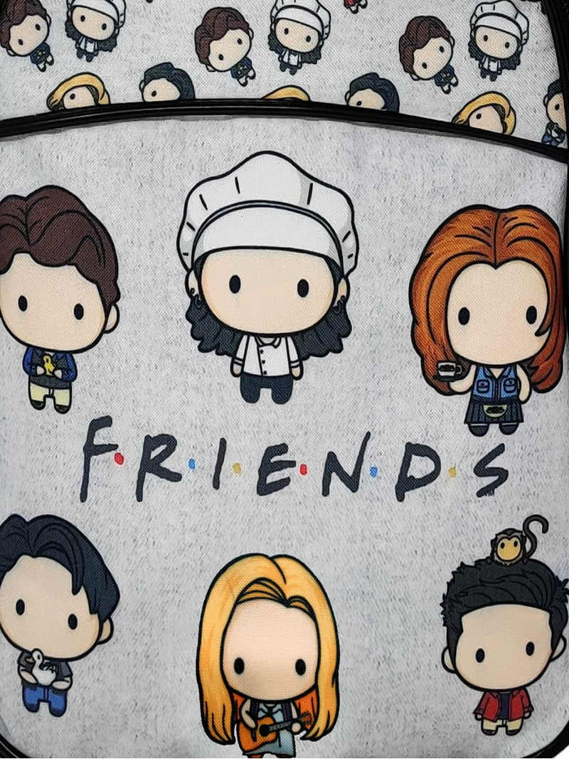 friends chibi mini backpack Loungefly F.R.I.E.N.D.S. Character All-Over Print then theyll be there for you when the rain starts to pour Friends TV Show Mini Backpack