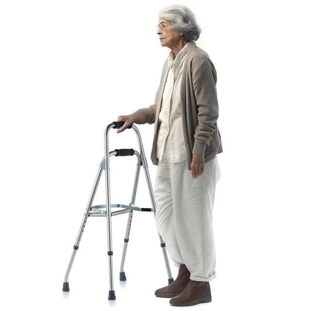 Andador plegable VEVOR Hemi Walker de un solo brazo para personas mayores con altura ajustable en 6 niveles, aluminio ligero | Ayuda de movilidad lateral con una sola mano para personas mayores con di
