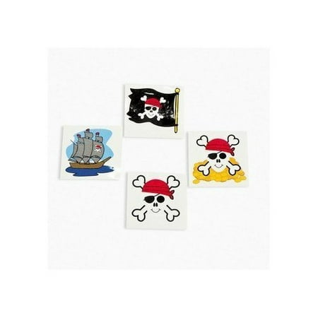 Pirate Tattoos 72 Per Package, Assorted Styles