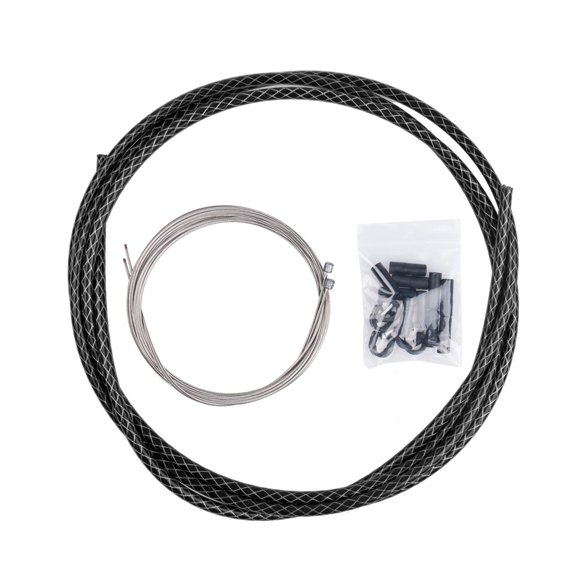 EASTERN POWER Shift/Shifter Cable & Housing Set, Derailleur Cables Braided PTFE Cable Housing Set for Mountain Bike and Road Bicycle, Universal?Black