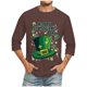 thumbnail image 1 of Camisetas de Manga Larga para Hombres, Día de San Patricio Impreso 3/4 Manga Camiseta de Fitness, Mezcla de Algodón Casual, 1 of 9
